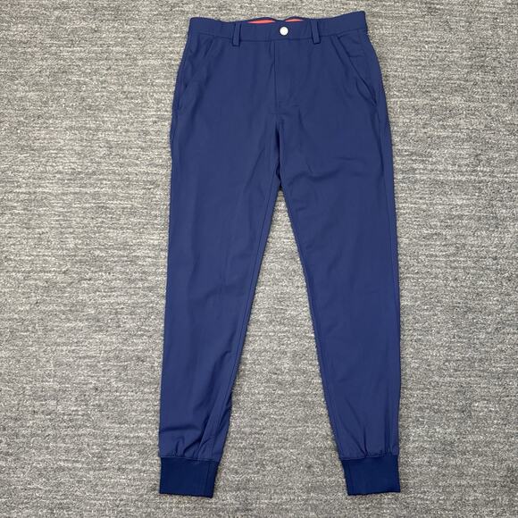 Redvanly Golf Jogger Pants Men Small Blue Halliday Performance Stretch Pull On - Picture 1 of 11